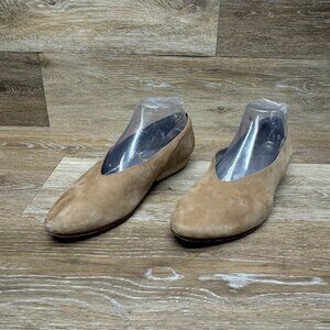 Eileen Fisher Sabin Tan Nubuck Leather Flats Women's Size 8
